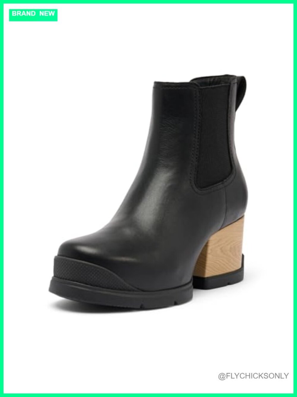 Sorel Roam'N Boot Chelsea Leather Ankle Boots Round Toe Rubber Sole Pull-On